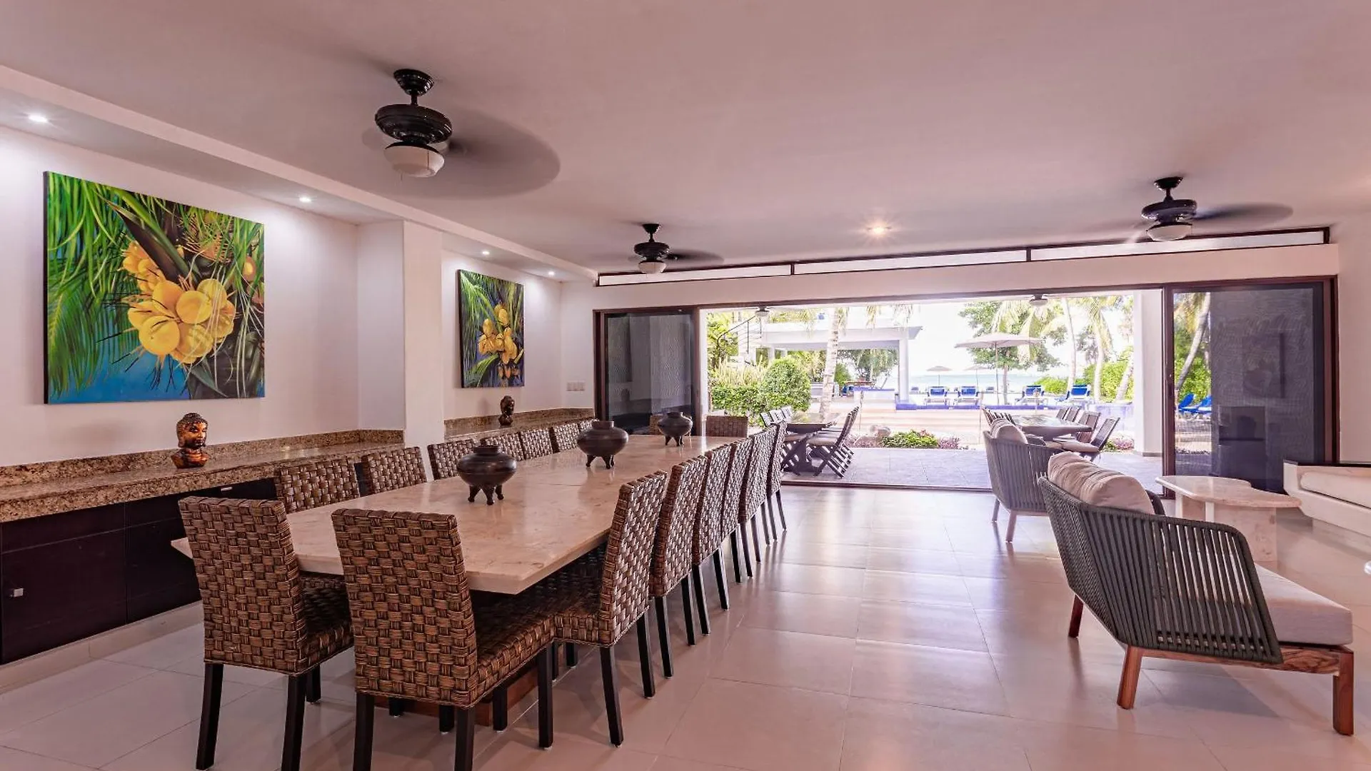 13Bdr Villa Bellamar Akumal - Private Chef - Beachfront - Weddings-Business Retreats-Golf-Family Resort